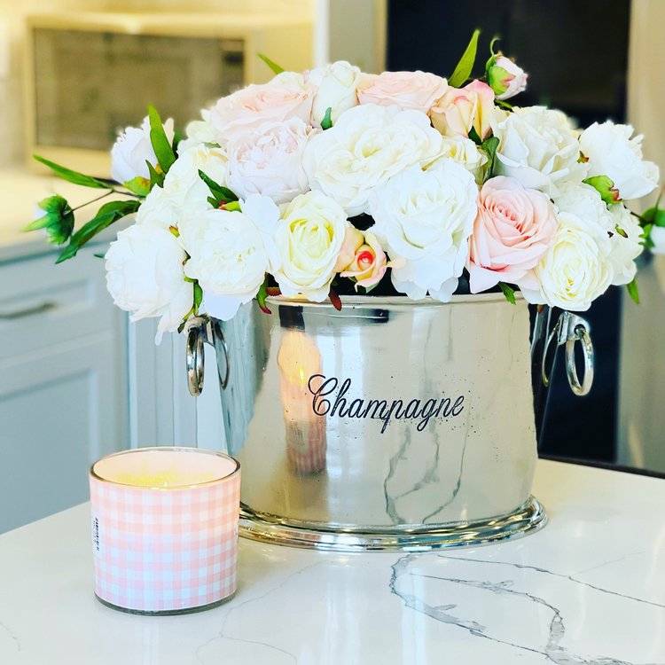 Cheers & Champagne Bloom Image of Poshy Blooms silk flowers